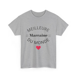 Tee shirt Femme Meilleur marraine du monde idée cadeau amour love coeur