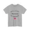 Tee shirt Femme Meilleur marraine du monde idée cadeau amour love coeur