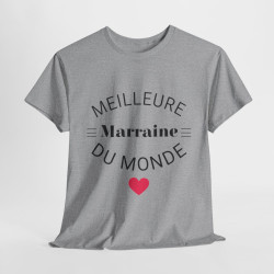 Tee shirt Femme Meilleur marraine du monde idée cadeau amour love coeur