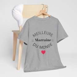 Tee shirt Femme Meilleur marraine du monde idée cadeau amour love coeur
