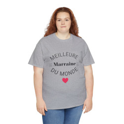 Tee shirt Femme Meilleur marraine du monde idée cadeau amour love coeur