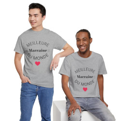Tee shirt Femme Meilleur marraine du monde idée cadeau amour love coeur