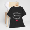 Tee shirt Noir Femme Meilleur marraine du monde idée cadeau amour love coeur