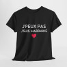 Tee shirt Noir  Femme J'peux pas jsuis marraine idée cadeau humour amour love coeur