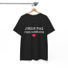 Tee shirt Noir  Femme J'peux pas jsuis marraine idée cadeau humour amour love coeur