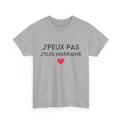 Tee shirt Femme J'peux pas jsuis marraine idée cadeau humour amour love coeur