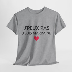 Tee shirt Femme J'peux pas jsuis marraine idée cadeau humour amour love coeur