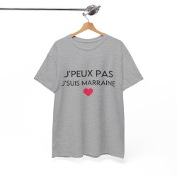 Tee shirt Femme J'peux pas jsuis marraine idée cadeau humour amour love coeur