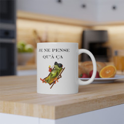 Mug Je ne pense qu'à ça Grenouille idée cadeau humour drôle amusant tasse