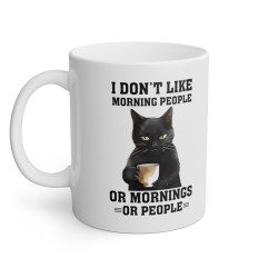 Mug Chat I don't like morning people idée cadeau humour drôle amusant