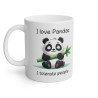 Mug I love Panda Idée cadeau humour drôle