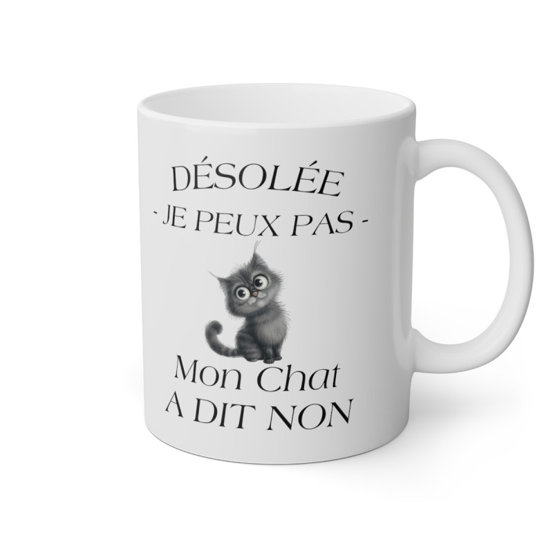Mug Chat Mon chat a dit non idée cadeau humour drôle