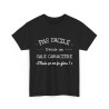 Tee shirt Noir pour homme et femme Sale caractère mais ça va je gère idée cadeau amusant drôle humour