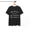 Tee shirt Noir pour homme et femme Sale caractère mais ça va je gère idée cadeau amusant drôle humour