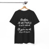 Tee shirt Noir pour homme et femme phrase drôle humour amusant