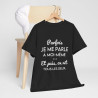 Tee shirt Noir pour homme et femme phrase drôle humour amusant