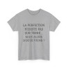 Tee shirt Unisex La perfection n'existe pas sur terre idée cadeau humour drôle amusant Homme/Femme