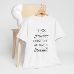Tee shirt Femme les princes existent au rayon biscuit idée cadeau humour drôle amusant