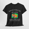 Tee shirt  Noir Unisex écoute le chat qui est en toi idée cadeau humour drôle amusant Homme/Femme