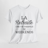 Tee shirt Unisex La retraite une vie remplie de weekends idée cadeau humour drôle Homme/Femme