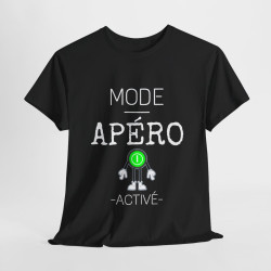 Tee shirt Noir  Unisex Mode Apéro activé idée cadeau humour drôle amusant Homme/Femme
