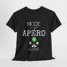 Tee shirt Noir  Unisex Mode Apéro activé idée cadeau humour drôle amusant Homme/Femme
