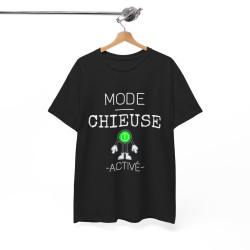 Tee shirt Noir  Femme Mode Chieuse activé idée cadeau humour drôle amusant