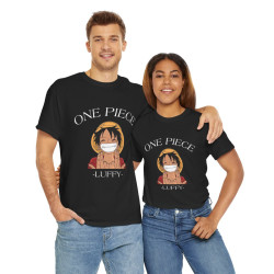 One Luffy Piece Tee shirt noir Signe JuL unisex Homme/Femme