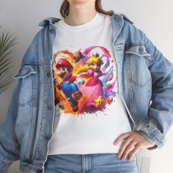 Tee shirt Unisex Mario&Peach Homme/Femme