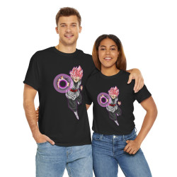 Tee shirt Black Goku rosé Unisex Homme/Femme