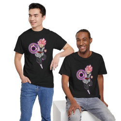 Tee shirt Black Goku rosé Unisex Homme/Femme