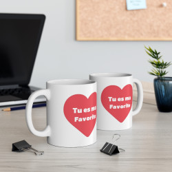 Mug Coeur tu es ma favorite idée cadeau amour