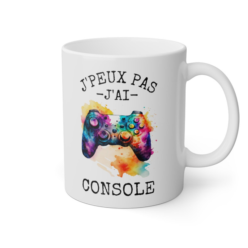 Mug J'peux pas j'ai console idée cadeau humour drôle gaming Tasse