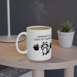 Mug Musculation raton laveur sport idée cadeau humour drôle amusant