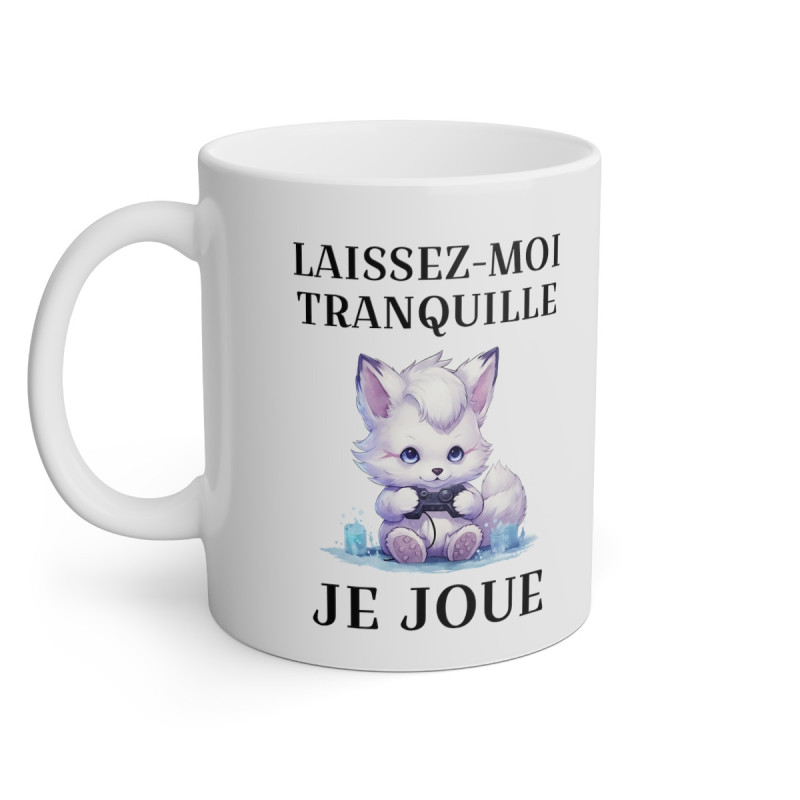 Mug Laissez moi tranquille je joue Renard idée cadeau humour