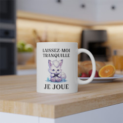 Mug Laissez moi tranquille je joue Renard idée cadeau humour