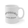 Mug Citation/phrase Impossible n'est pas français idée cadeau pour homme et femme