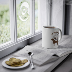 Mug Humour chien Je travaille dur tasse céramique amour drôle idée cadeau originale anniversaire femme homme fille garçon 325ml