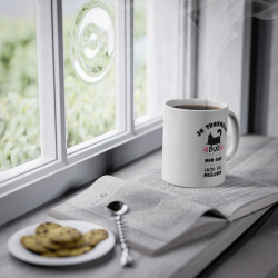 Mug Humour Chat Je travaille dur tasse céramique amour drôle idée cadeau originale anniversaire femme homme fille garçon 325ml