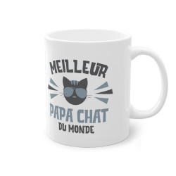 Mug Humour Meilleur Papa chat du monde tasse céramique  drôle idée cadeau originale anniversaire femme homme fille garçon
