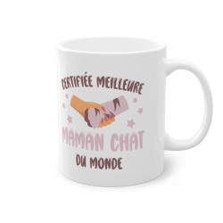 Mug certifiée meilleure maman chat du monde