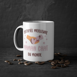Mug certifiée meilleure maman chat du monde