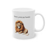 Mug personnalisable personnalisé Lion avec son prénom ou texte pour enfant et adulte