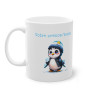 Mug personnalisable personnalisé Pingouin avec son prénom ou texte pour enfant et adulte