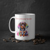 Mug personnalisable personnalisé Chien Teckel avec son prénom ou texte pour enfant et adulte