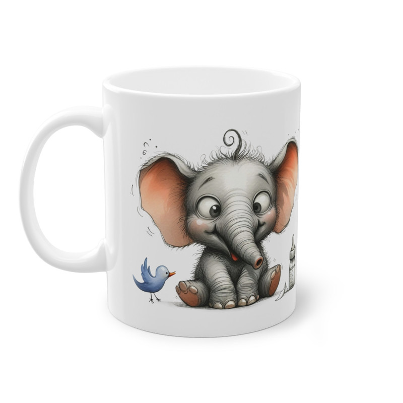 Mug bébé éléphant avec biberon idée cadeau humour drôle amusant fun