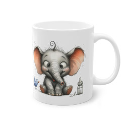 Mug bébé éléphant avec biberon idée cadeau humour drôle amusant fun