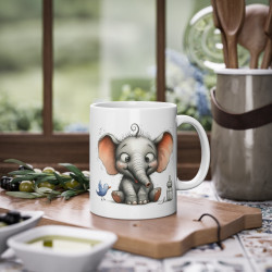 Mug bébé éléphant avec biberon idée cadeau humour drôle amusant fun