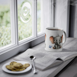 Mug bébé éléphant avec biberon idée cadeau humour drôle amusant fun