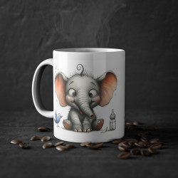 Mug bébé éléphant avec biberon idée cadeau humour drôle amusant fun